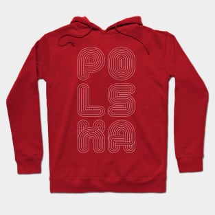 Vintage Style Poland/Polish Lettering Design Hoodie